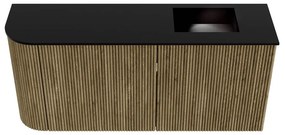 Mondiaz Joya 90cm toiletmeubel ronding links dusk met wastafel faye rechts 1 kraangat urban
