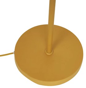 Retro vloerlamp okergeel met mat glas - Fedde