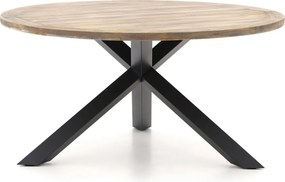 Tuin eettafel ROUGH | Rond | Tuintafel Teakhout | Ø150cm | 6 personen | Kees Smit Tuinmeubelen