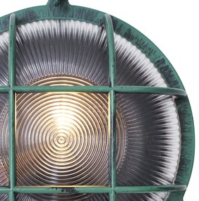 Buiten wandlamp groen rond IP44 - Noutica Industriele / Industrie / Industrial E27 IP44 Buitenverlichting