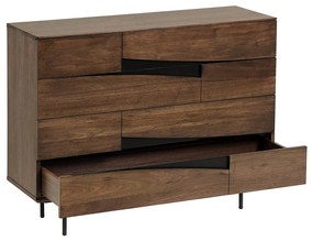 Kave Home Cutt Walnoothouten Ladekast - 120x40x91cm.