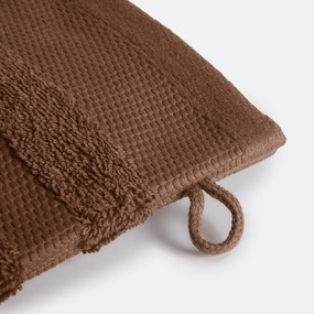 Set van 4 washandjes in gekamd katoen 600g/m2, Kheops