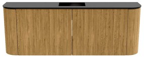 Mondiaz Joya 115cm toiletmeubel ronding links/rechts oak met wastafel faye midden zonder kraangat urban
