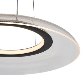LED Design hanglamp zwart en transparant 3-staps dimbaar - Scacrylic Design rond Binnenverlichting Lamp