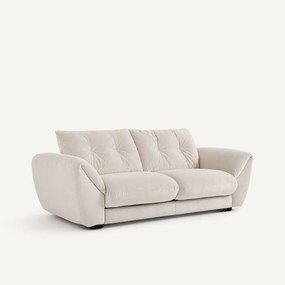 3-zits slaapbank in linnen fluweel, EDGAR