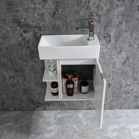 Badstuber Spring toiletmeubel 50x60cm wit met spiegel