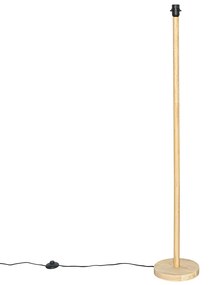 Landelijke vloerlamp hout zonder kap - Mels