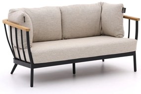 + 10% kassakorting | Loungebank Tuin Apple Bee | Aluminium | 2 personen | Tuinbank Natural Teak/Beige/Zwart | 150cm | Incl. kussens | Kees Smit Tuinmeubelen