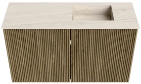 Mondiaz Joya DLux 70cm toiletmeubel dusk met wastafel faye rechts 1 kraangat meli