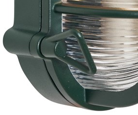 Buiten wand- en plafondlamp donker groen ovaal IP44 - Noutica