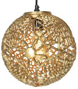 Art Deco hanglamp goud rond 3-lichts - Maro Art Deco E27 Binnenverlichting Lamp