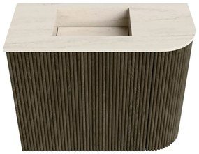 Mondiaz Joya DLux 50cm toiletmeubel ronding rechts shadow met wastafel faye links zonder kraangat meli