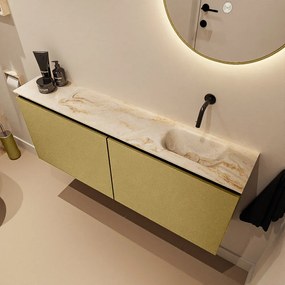 Mondiaz Ture DLux toiletmeubel 120cm oro met wastafel frappe rechts zonder kraangat