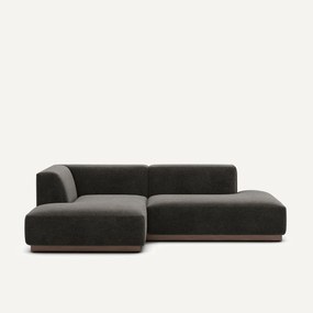 Linker hoekbank chenille fluweel, Jacopo