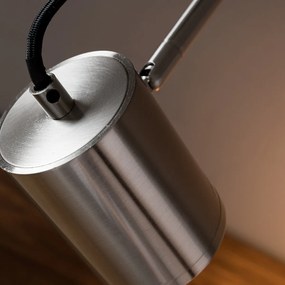 Wandlamp spot, satijnnikkel afwerking, Girevole