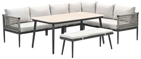 Garden Impressions Burela lounge dining set 6-delig rechts - taupe