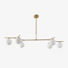 Plafondlamp Met 6 Glazen Bollen Garland Goud - Sklum