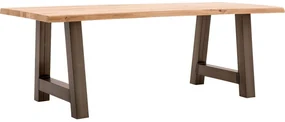Goossens Eettafel Blade, Boomstamblad 220 x 100 cm 5 cm dik