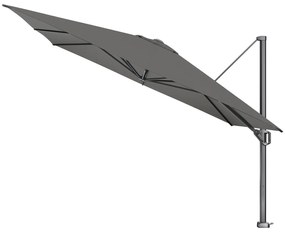 Platinum Challenger Telescope Zweefparasol premium - 3,5x3,5 - Manhattan grey met ingraafvoet en hoes