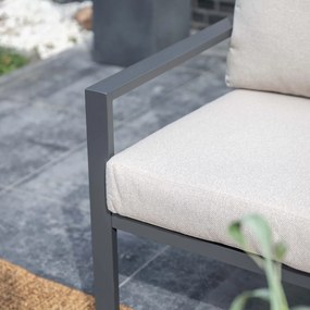 Garden Impressions Durban loungeset 4-delig - donker grijs - desert sand
