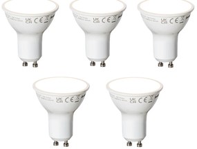 Set van 5 Smart GU10 LED lampen wit 7W 700 lm 3000K