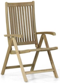 Tuinstoel Teak Old teak greywash Garden Collections Canterbury verstelbare tuinstoel