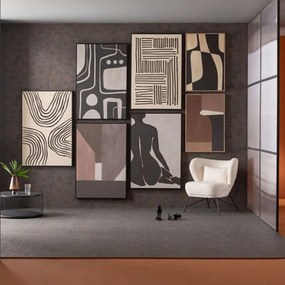 Kare Design Artistic Blacky Abstract Schilderij Zwart Wit