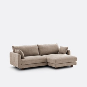 Omkeerbare hoekbank, gemêleerd polyester, EMILIO