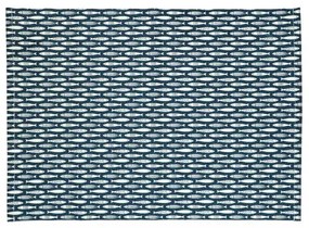 Placemat geribbeld, GOTS bio-katoen, vissen, 35 x 50 cm