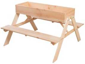 Esschert Design Picknicktafel en zandbak voor kinderen 2-in-1