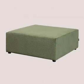 Modules voor Sofa in Corduroy Kata Leger Groen & Poef - Sklum
