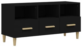 vidaXL Tv-meubel 102x36x50 cm bewerkt hout zwart