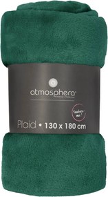 Atmosphera plaid Flanel Uni 130x180cm - Groen