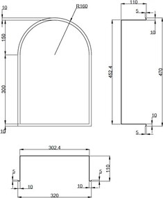 Hotbath &More inbouwnis met verlichting toogmodel 30x45x10cm tuscan bronze