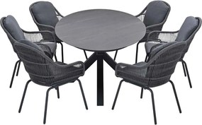 Garden Impressions Yima tuinset 7-delig - Scot tuintafel Napoli grey 230x115 cm