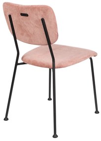 Zuiver Benson Design Eetkamerstoel Roze Stof