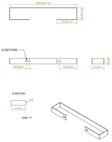 Eastbrook Deddington handdoekhouder voor paneel radiator 45cm chroom