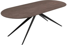 Goossens Excellent Eettafel Uniek, Semi rond 220 x 100 cm