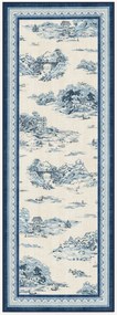 Wasbare laagpolige loper Provence Toile