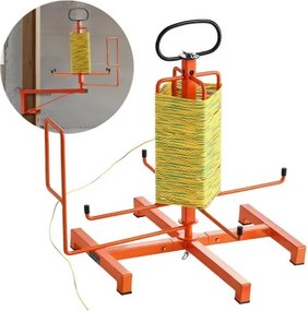 VEVOR Draadspoelhouder, vloer- of wandmontage (45/22,7 kg), kabelspoeldispenser, draagbare draadspoel met handvat, draaibaar oog, voor kabeltransport onder verschillende omstandigheden