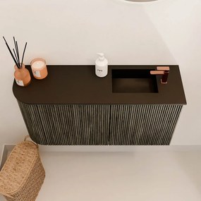 Mondiaz Joya 80cm toiletmeubel ronding links shadow met wastafel faye rechts 1 kraangat urban