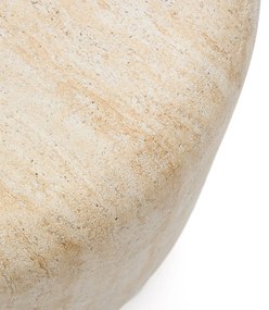 Kave Home Drasi Ronde Bijzettafel Cement Travertin 60 Cm - 60 X 60cm.