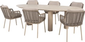 Estate Puglia dining tuinset 240x105xH75 cm 7 delig keramiek latte Taste 4SO
