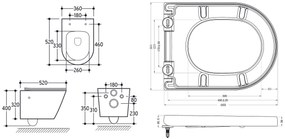 Mueller Afesta randloos toiletpot met bidetsproeier warm/koud en softclose zitting wit glans