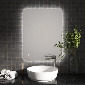 Hotbath Gal Spiegel 80 x 60 cm inclusief indirecte verlichting en spiegelverwarming IP44 MG086