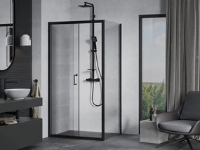 Mexen Apia schuifdouchecabine 100 x 90 cm, transparant, zwart - 840-100-090-70-00