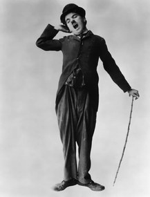 Foto British actor and director Charlie Chaplin in The Tramp, Hulton Archive