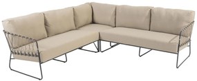 Taste by 4 Seasons Prego hoek loungebank antraciet-taupe * Sale *      taupe weerbestendig