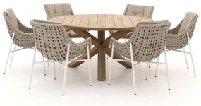 Manifesto Novara/ROUGH-Y ø150cm dining tuinset 7-delig