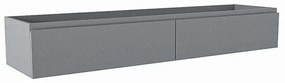 Mondiaz FOGE wastafelonderkast - 160x41x25cm - 2 lades - uitsparing midden - softclose - Plata M44253Plata